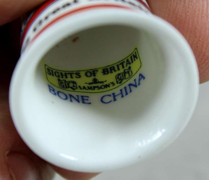 Bone China thimble - SS Great Britain - Sights of Britain