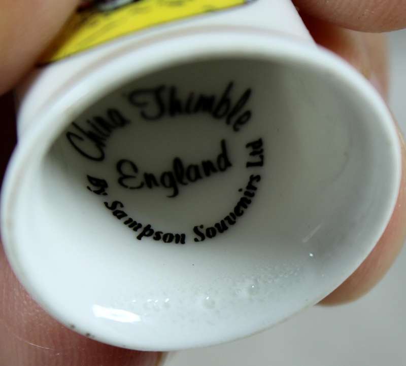 Bone China thimble - Bigbury on Sea - Sampson Souvenirs