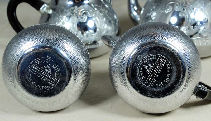 Swan Gromalin - the Carlton silver plated coffee & tea set