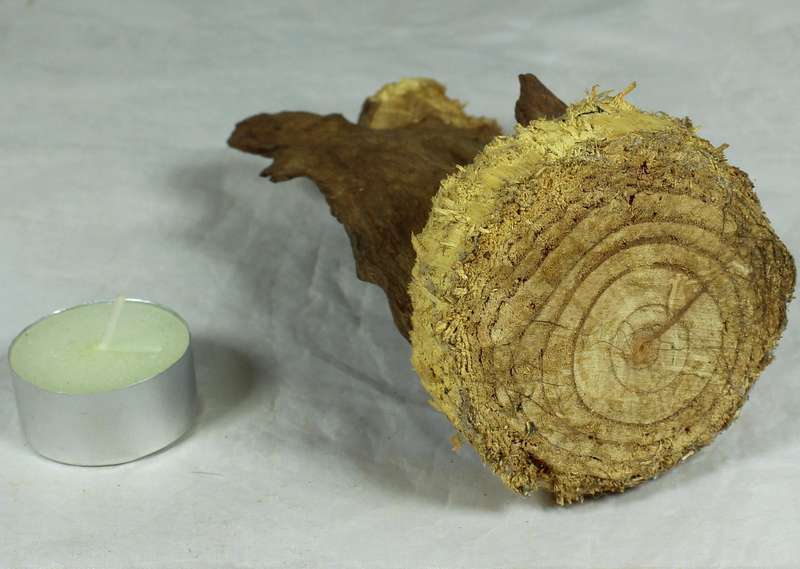 Driftwood candle stand