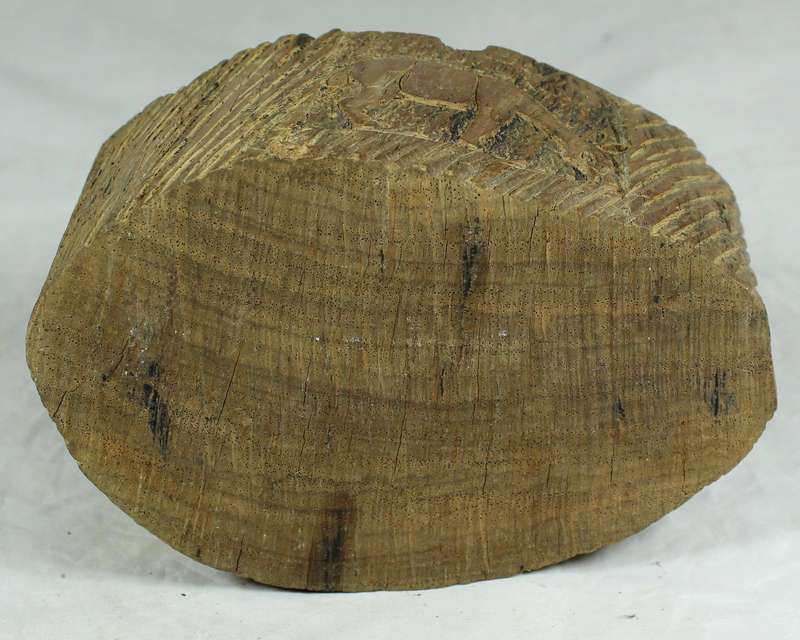 Carved wood elephant family ashtray