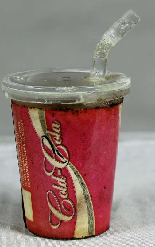 Coca-Cola fridge magnet - cup with straw