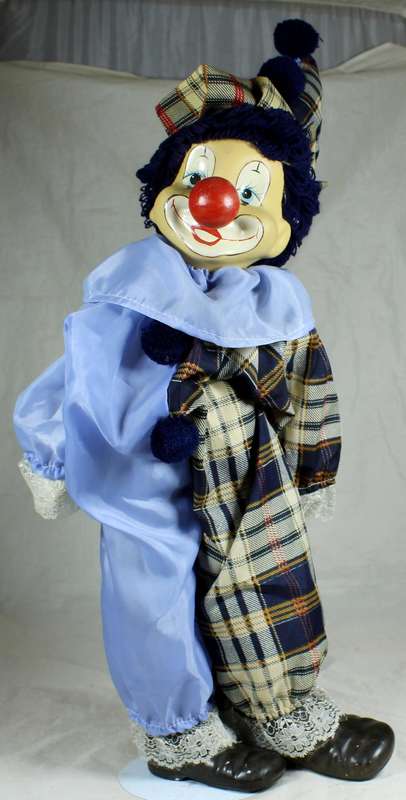 Large clown with tartan cloth
