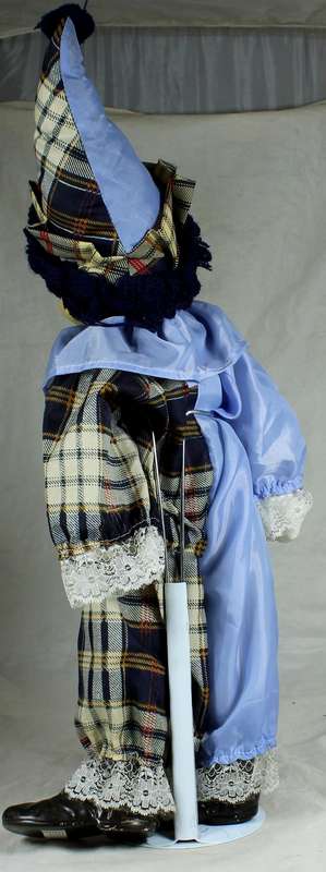 Large clown with tartan cloth