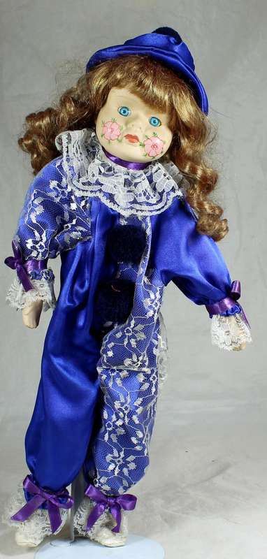Large girl doll with flower cheeks