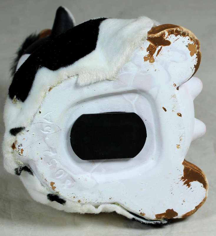 Seated cow with satin feel jacket money box