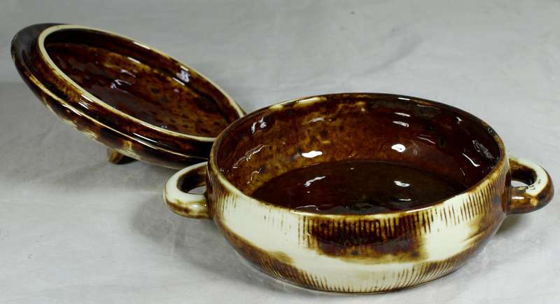Crescent Ware lidded bowl