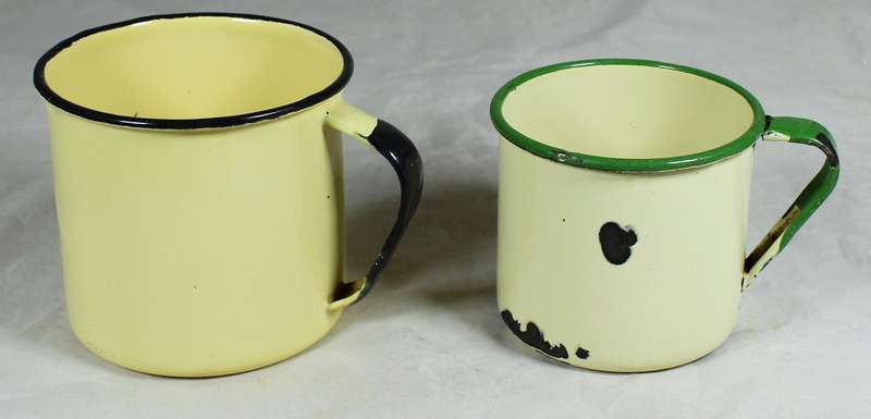 Pair of tin cups