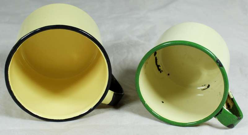 Pair of tin cups