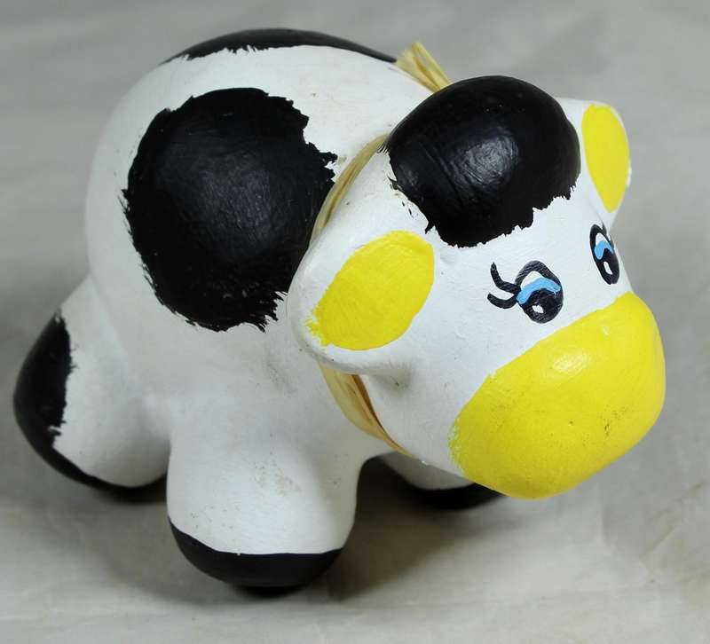 Ceramic cow chunky figurine