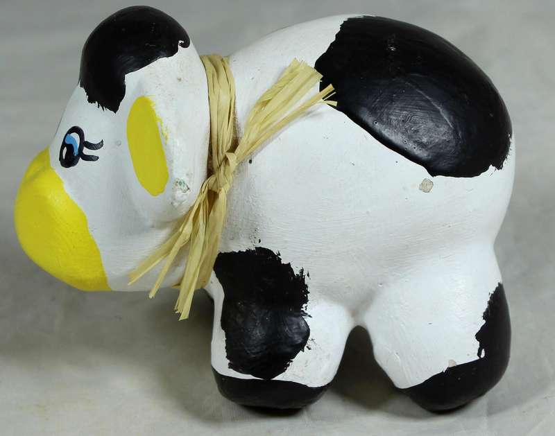 Ceramic cow chunky figurine