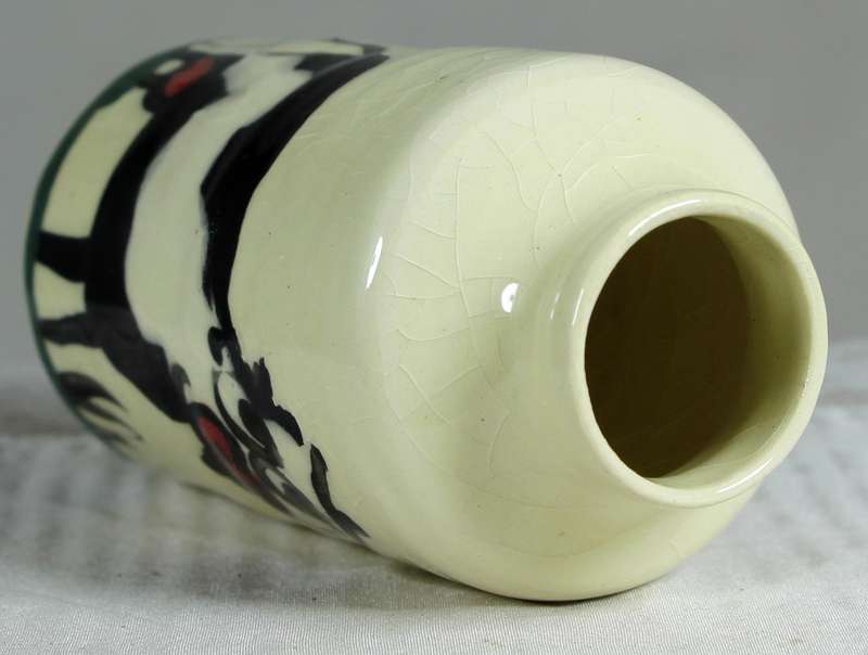 Glazed ceramic cow posy vase