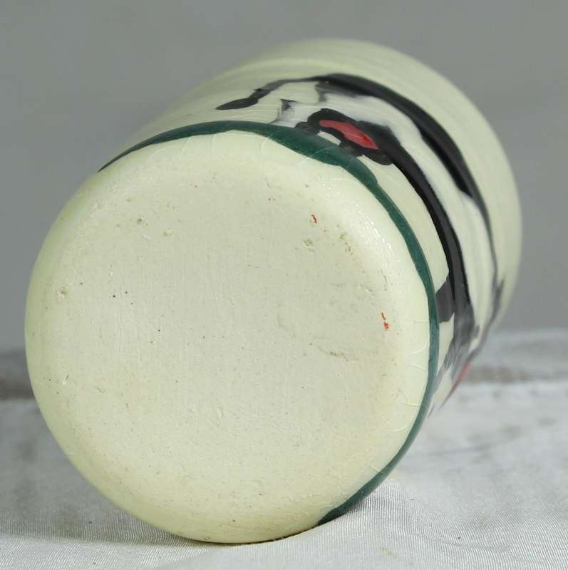 Glazed ceramic cow posy vase
