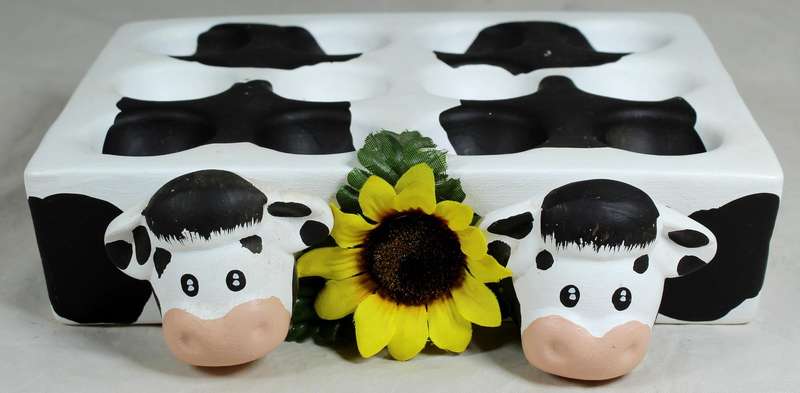 Cow themed snail serving platter