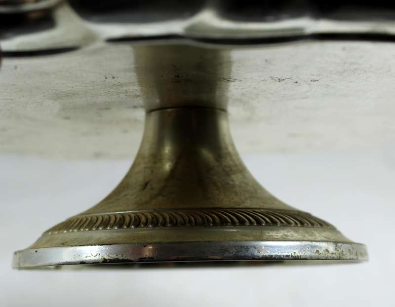 Silver plated footed tray