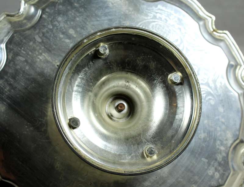 Silver plated footed tray