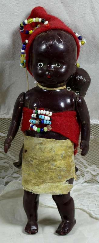 Small doll - Mother and child - Articulated