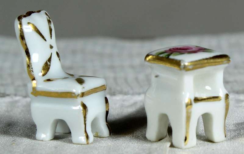 Miniature Limoges table and chair
