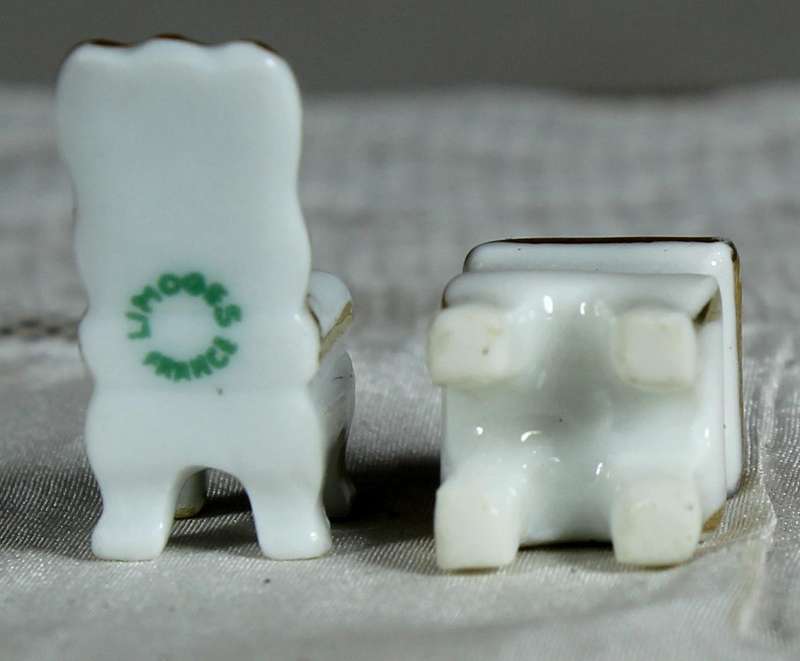 Miniature Limoges table and chair