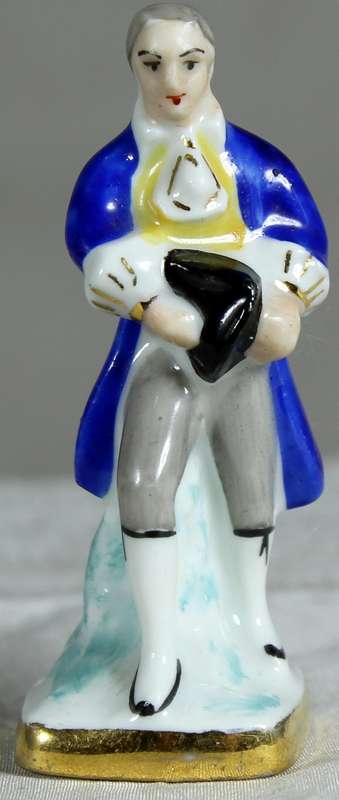 Miniature Limoges Victorian man