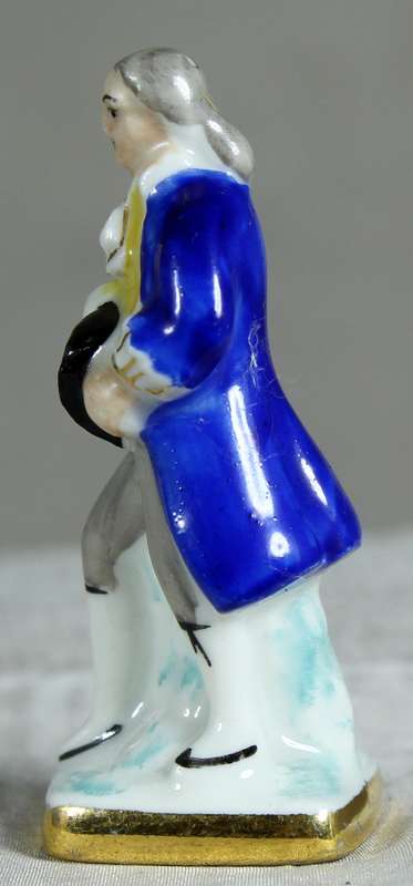 Miniature Limoges Victorian man