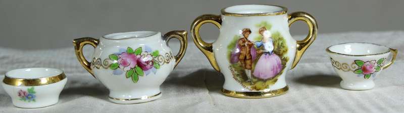 Miniature Limoges odd set - No lids