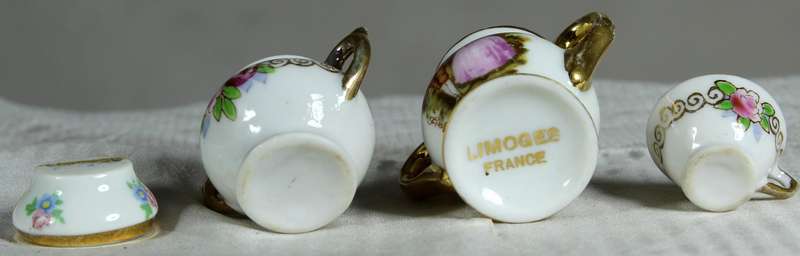 Miniature Limoges odd set - No lids