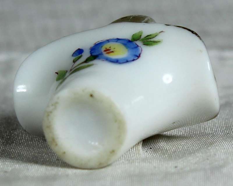 Miniature porcelain basket