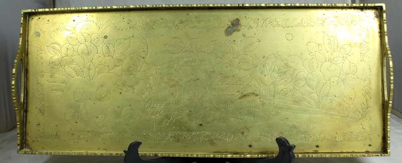 Large brass tray