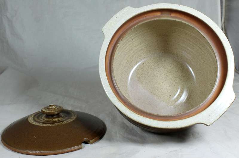 Large pottery soup bowl