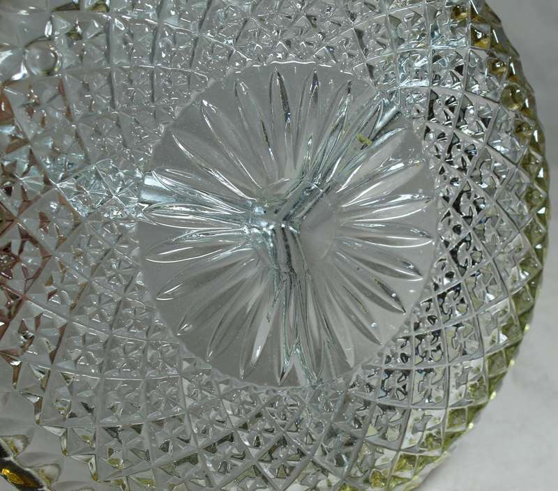 Glass divider with silver plated rim