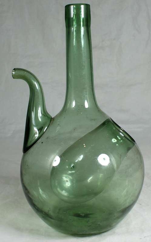 Hand-blown glass decanter