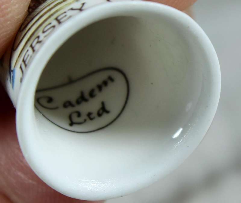 Bone China thimble - Liberation square Jersey C.I.