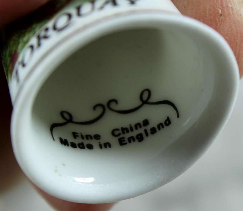 Bone China thimble - Torquay