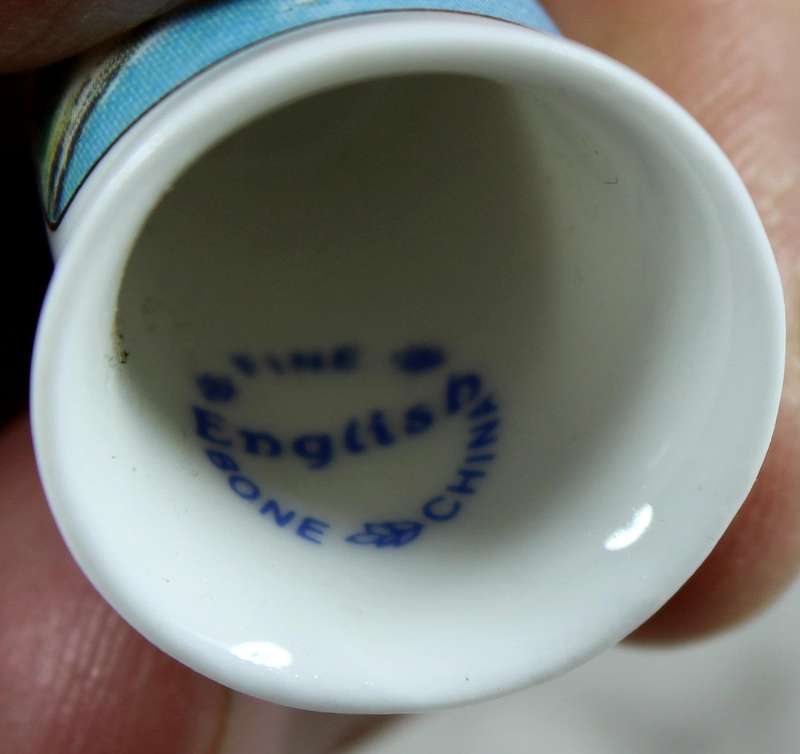 Bone China thimble - sailing at Salcombe