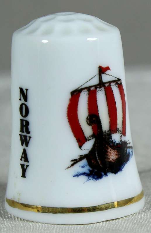 Bone China thimble - Norway
