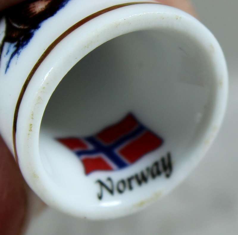 Bone China thimble - Norway