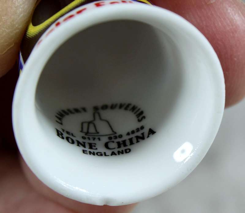 Bone China thimble - total solar eclipse - 11/8/1999