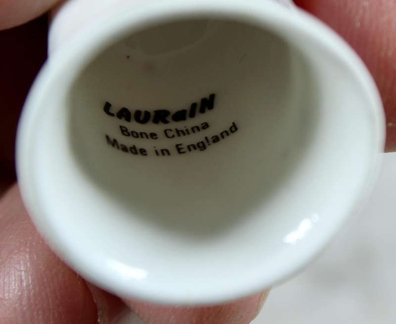 Bone China thimble - I love Falmouth