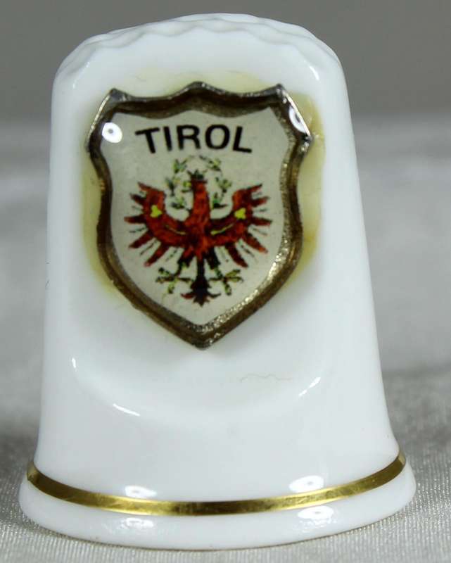 Bone China thimble - Tirol