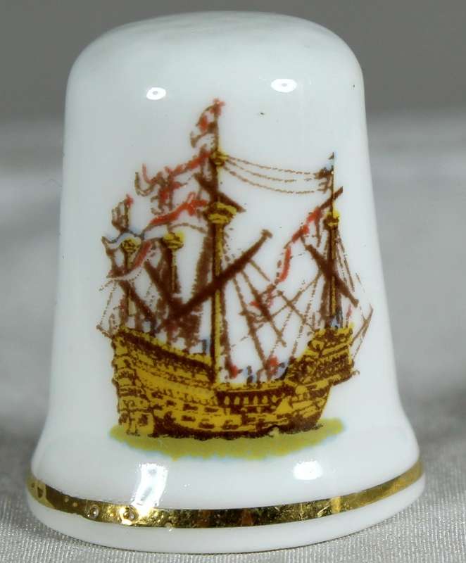 Bone China thimble - Mary Rose - Henry 8th