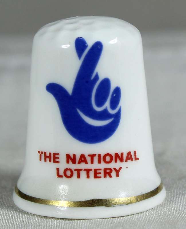 Bone China thimble - the national lottery