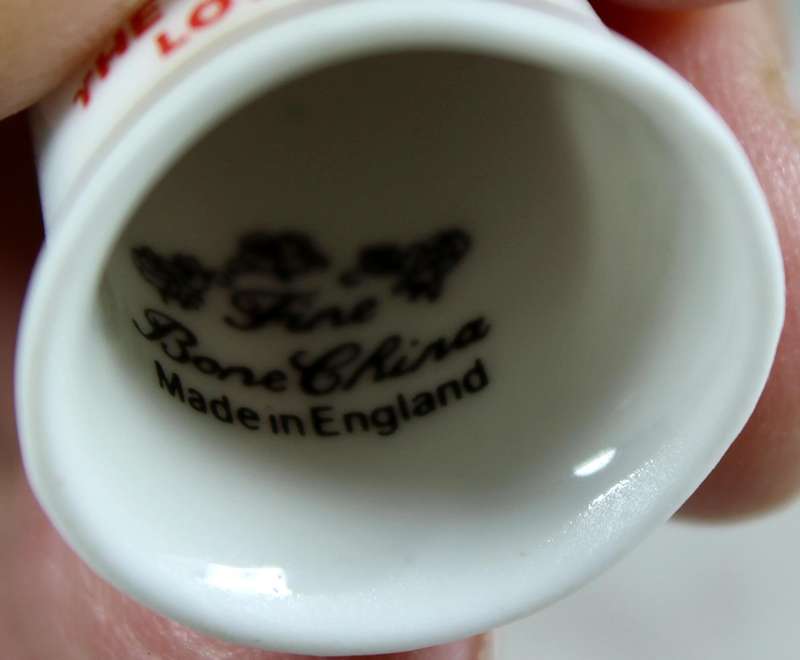 Bone China thimble - the national lottery