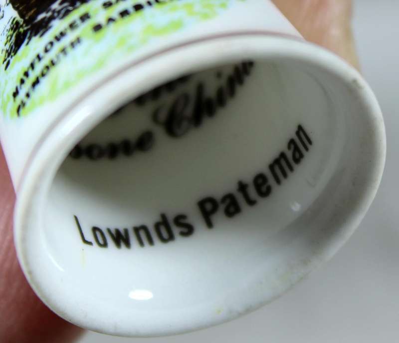 Bone China thimble - Mayflower Plymouth - Lownds Pateman