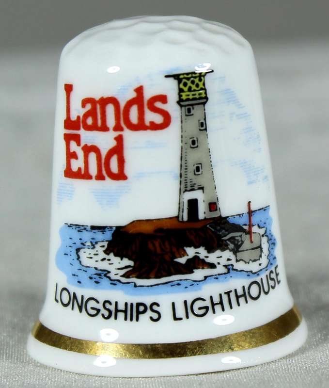 Bone China thimble - Lands End - Gollage thimbles