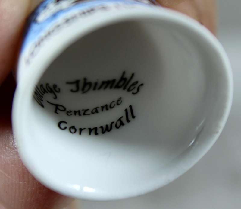 Bone China thimble - Lands End - Gollage thimbles
