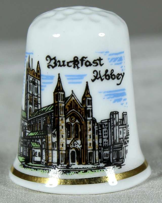 Bone China thimble - Buckfast Abbey - Raymond & Neale