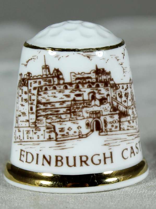 Bone China thimble - Edinburgh castle - museum collection