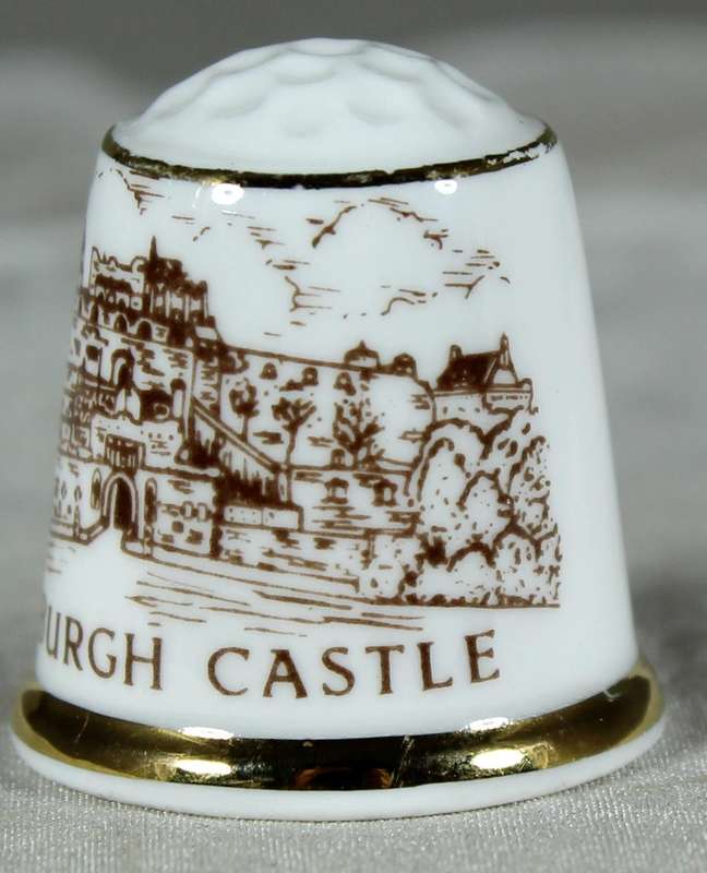 Bone China thimble - Edinburgh castle - museum collection