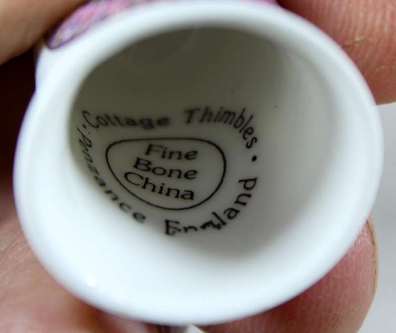 Bone China thimble - who wants to be a millionaire - cottage thimbles